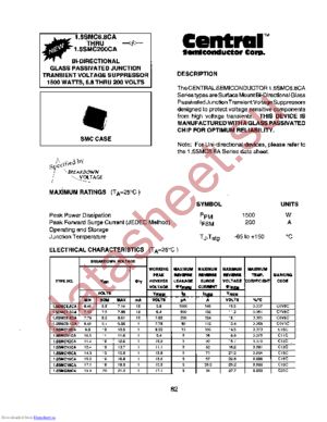 1.5SMC130CATR13LEADFREE datasheet  