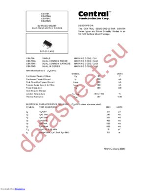 CBAT54A datasheet  