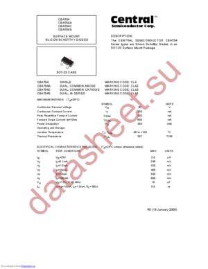 CBAT54ALEADFREE datasheet  