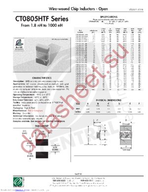 CT0805HTF-56NK datasheet  