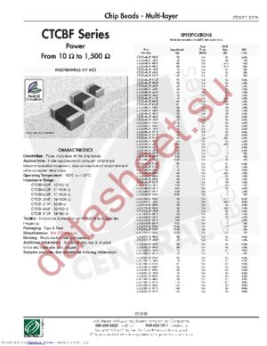 CTCB0603F-110P datasheet  