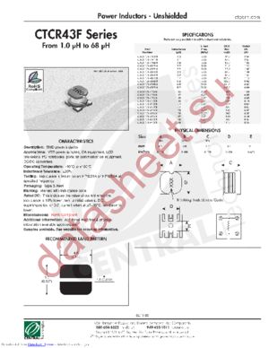 CTCR43F-680M datasheet  