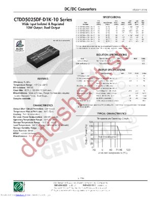 CTDD5025DF-2405-D1K-10 datasheet  