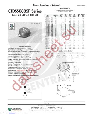 CTDSS0805-820K datasheet  