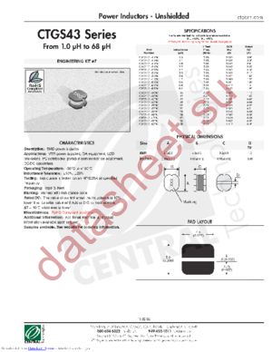 CTGS43F-100M datasheet  