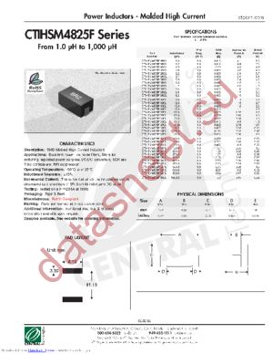 CTIHSM4825F-1R0L datasheet  