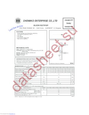 1N4001PT datasheet  