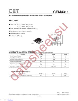 CEM4311 datasheet  