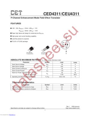 CEU4311 datasheet  