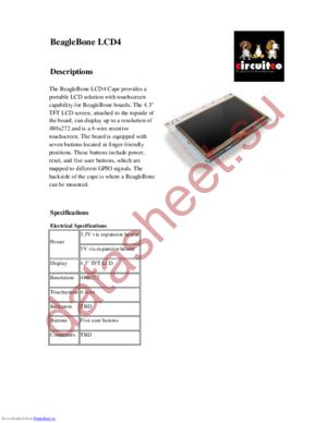 BB-BONE-LCD4-01 datasheet  