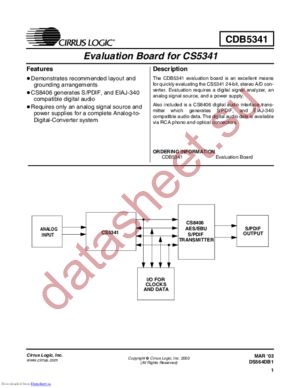 CDB5341 datasheet  