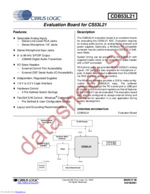 CDB53L21 datasheet  