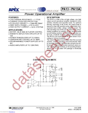 PA13 datasheet  