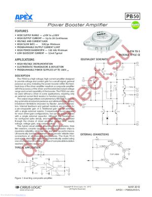 PB50 datasheet  