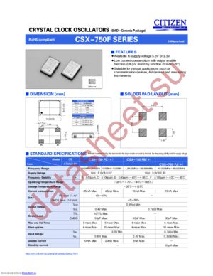 CSX-750FBC18.432M-UT datasheet  