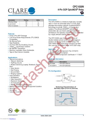 CPC1030N_1 datasheet  