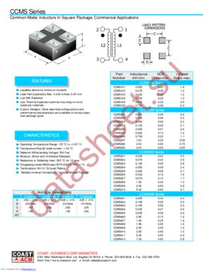 CCMS305 datasheet  