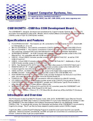 CSB1802MITX datasheet  