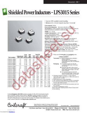 LPS3015-683MLC datasheet  