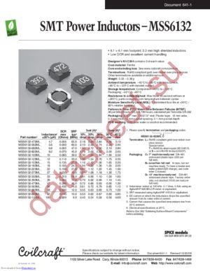 MSS6132-562ML datasheet  