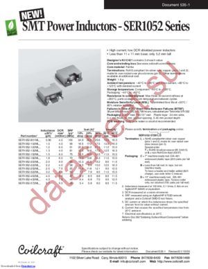 SER1052 datasheet  