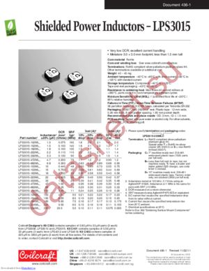 LPS3015-682MLC datasheet  