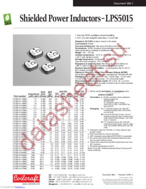 LPS5015-682MLB datasheet  