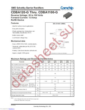 CDBA120-G_12 datasheet  