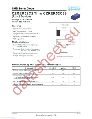 CZRUR52C27-HF datasheet  