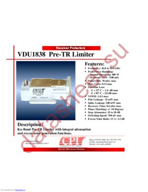 VDU1838 datasheet  