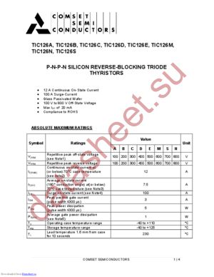 TIC126C datasheet  