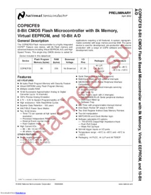 COP8CFE9HVA9/NOPB datasheet  