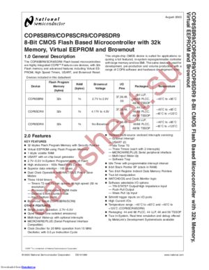 COP8SCR9HVA8/NOPB datasheet  