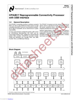 CP3UB17K38X/NOPB datasheet  