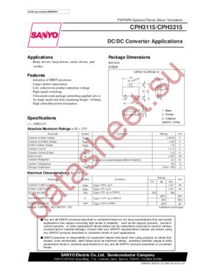 CPH3215-TL-E datasheet  