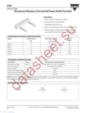 CPR-10 datasheet  