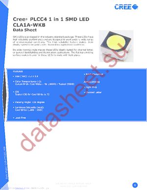 CLA1A-WKB-CWBYA343 datasheet  