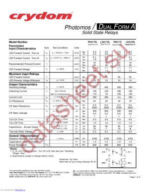 LAA110LS datasheet  