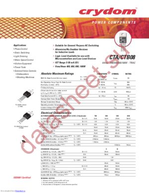 CTB08-1200BW datasheet  