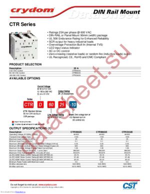 CTRC6025 datasheet  