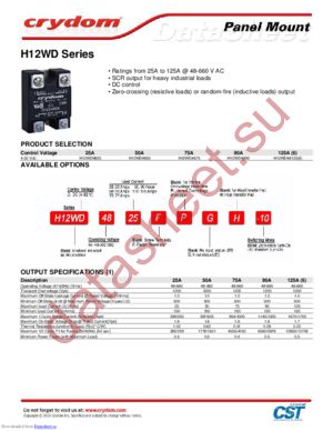 H12WD4825-10 datasheet  