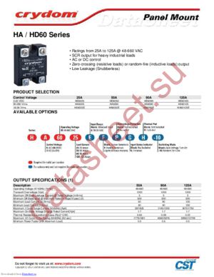 HA60125-10 datasheet  