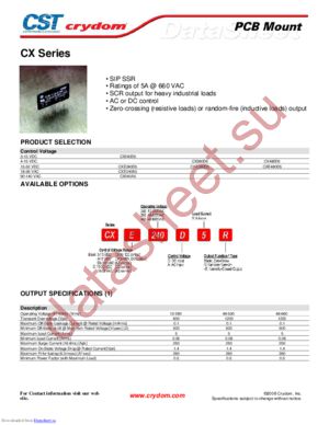 CX380A5 datasheet  