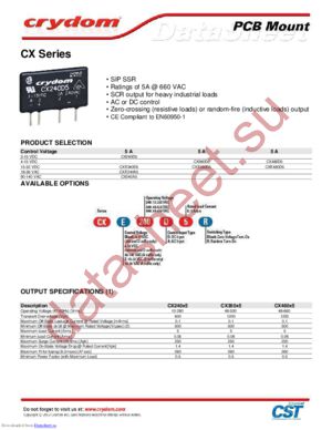 CX380DX datasheet  