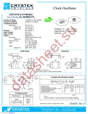 CCO-014-25-4.000 datasheet  