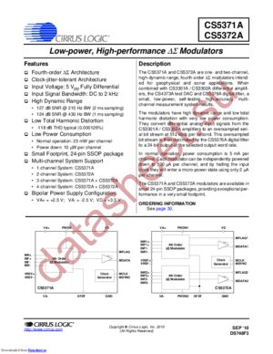 CS5372A-ISZR datasheet  