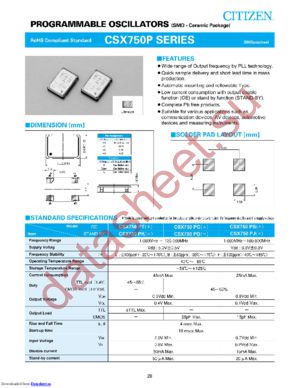 CSX750PBC1.8432M-UT datasheet  