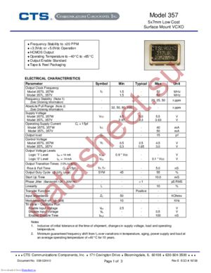 357WA3CFREQ datasheet  