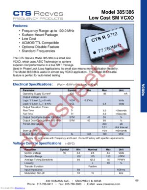 386A5CAAFREQ2-OUT21 datasheet  