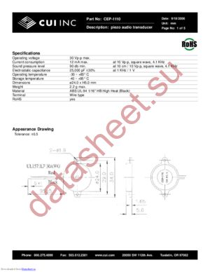 CEP-1110 datasheet  